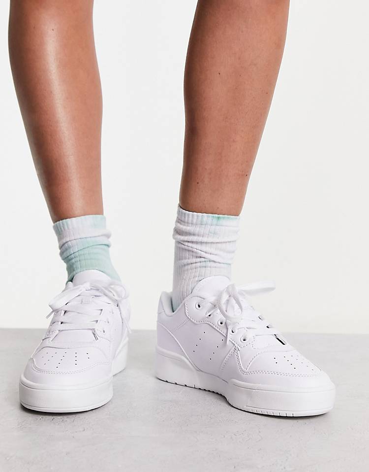 Truffle Collection wide fit chunky sneakers in white